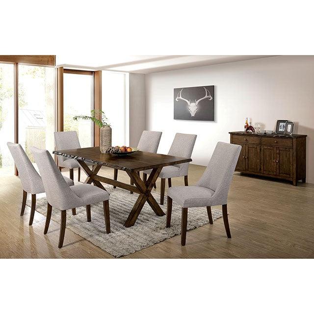 Woodworth CM3114T Walnut Rustic Dining Table By Furniture Of America - sofafair.com