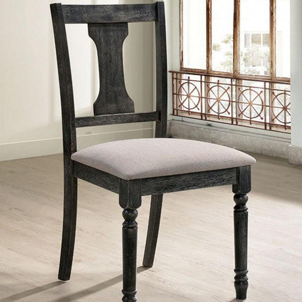 Muriel CM3137SC Weathered Gray Rustic Side Chair (2/Ctn) By furniture of america - sofafair.com