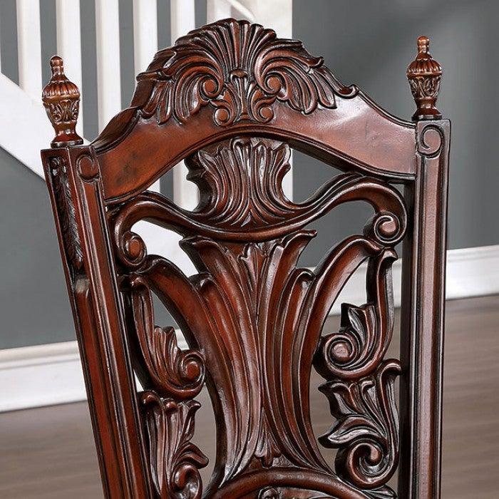 Canyonville CM3144SC Brown Cherry/Dark Brown Traditional Side Chair (2/Box) By furniture of america - sofafair.com