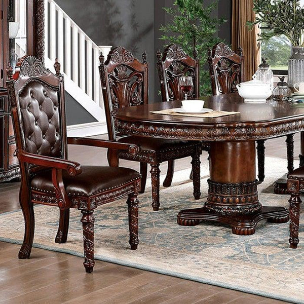 Canyonville CM3144T Brown Cherry Traditional Dining Table By furniture of america - sofafair.com