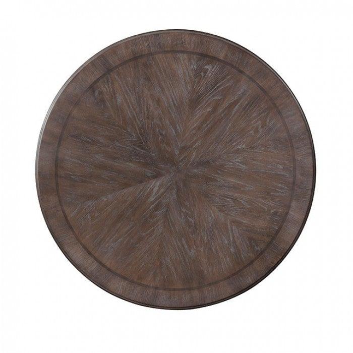 Arcadia CM3150RT Rustic Natural Tone/Ivory Rustic Round Dining Table By furniture of america - sofafair.com