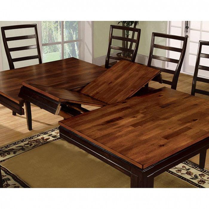 San Isabel CM3151T Acacia/Espresso Transitional Dining Table By furniture of america - sofafair.com