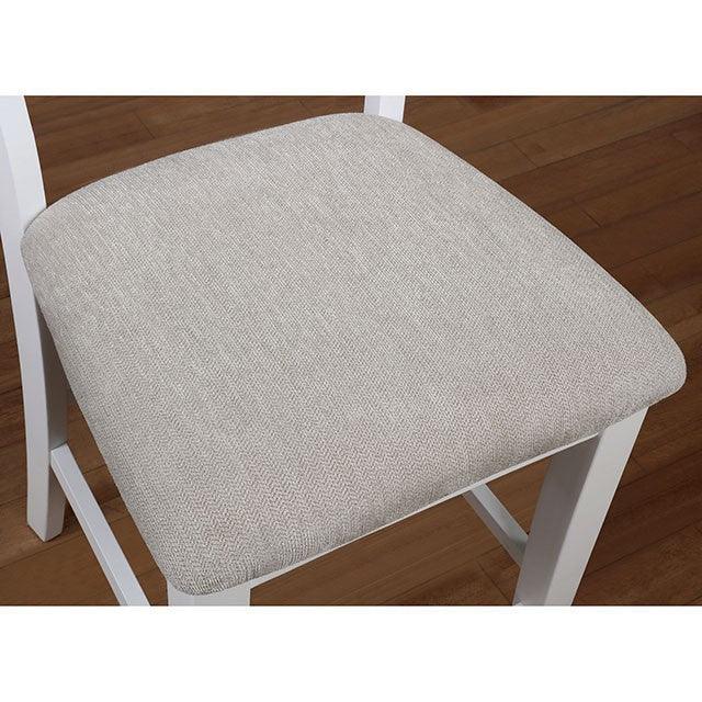 Kiana CM3156PC White Rustic Counter Ht. Chair (2/Ctn) By Furniture Of America - sofafair.com