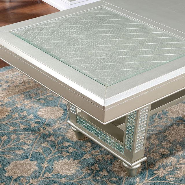 Adelina CM3158T Champagne Transitional Dining Table By Furniture Of America - sofafair.com