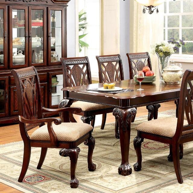 Petersburg CM3185T Cherry Traditional Dining Table By Furniture Of America - sofafair.com