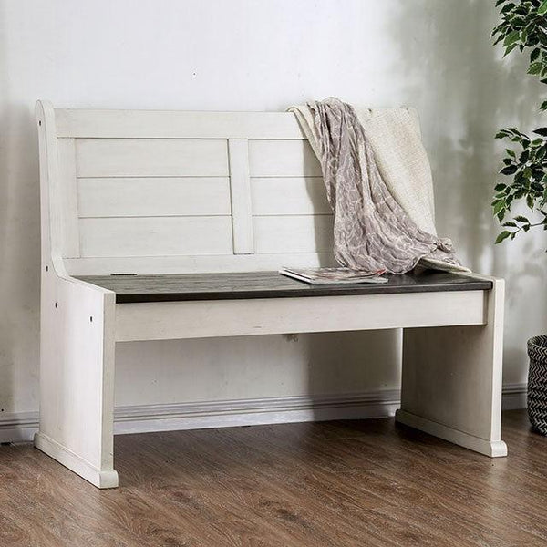 Nekoma CM3195PLV Espresso/White Rustic Counter Ht. Love Seat By Furniture Of America - sofafair.com