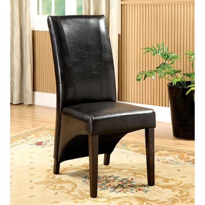 Upland CM3200SC-2PK Dark Oak/Espresso Transitional Side Chair (2/Box) By furniture of america - sofafair.com