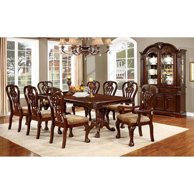 Elana CM3212T Brown Cherry Traditional Dining Table By Furniture Of America - sofafair.com