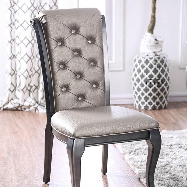 Amina CM3219GY-SC-2PK Gray Transitional Side Chair (2/Ctn) By Furniture Of America - sofafair.com