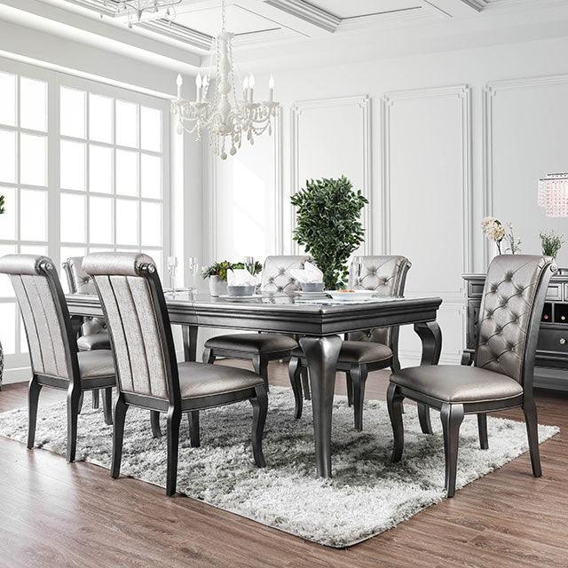 Amina CM3219GY-T Gray Transitional Dining Table By Furniture Of America - sofafair.com