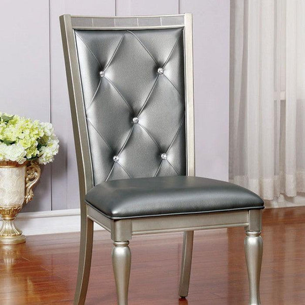 Sarina CM3229SC-2PK Silver Transitional Side Chair (2/Box) By furniture of america - sofafair.com