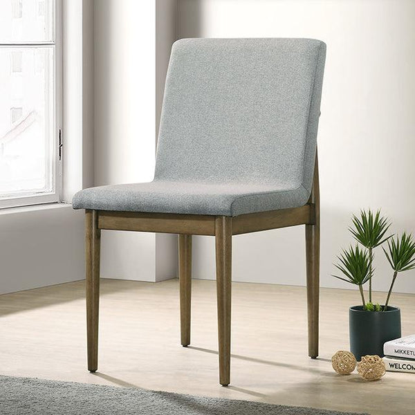 St Gallen CM3244NT-SC-2PK Natural Tone/Light Gray Mid-century Modern Chair (2/Ctn) By Furniture Of America - sofafair.com