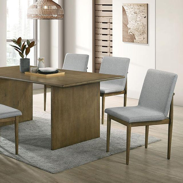 St Gallen CM3244NT-T Natural Tone/Light Gray Mid-century Modern Dining Table By Furniture Of America - sofafair.com