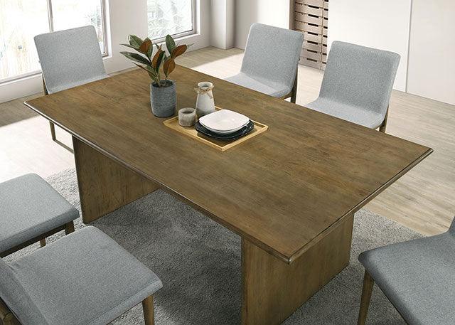St Gallen CM3244NT-T Natural Tone/Light Gray Mid-century Modern Dining Table By Furniture Of America - sofafair.com