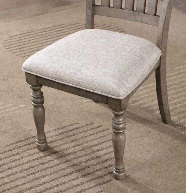 Newcastle CM3254GY-SC-2PK Antique Gray/Gray Transitional Side Chair By Furniture Of America - sofafair.com