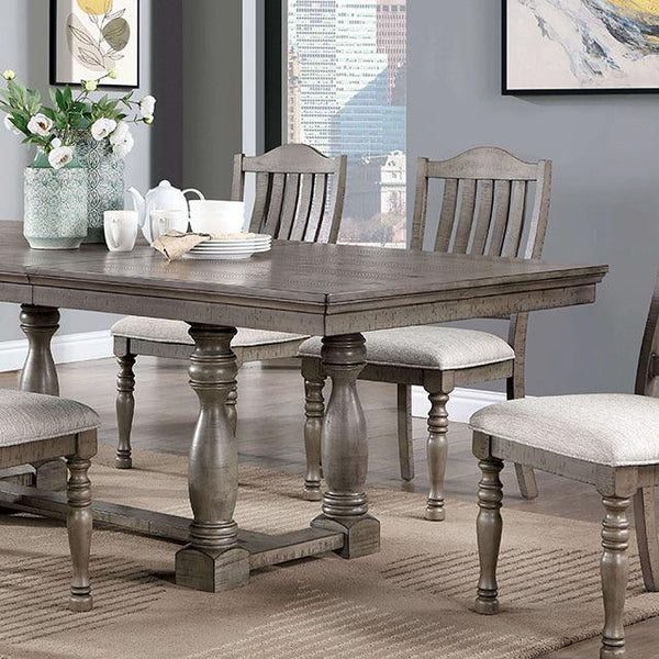 Newcastle CM3254GY-T Antique Gray/Gray Transitional Dining Table By Furniture Of America - sofafair.com