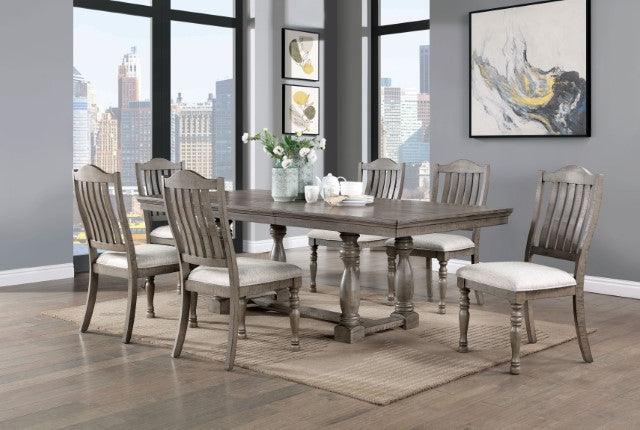 Newcastle CM3254GY-T Antique Gray/Gray Transitional Dining Table By Furniture Of America - sofafair.com