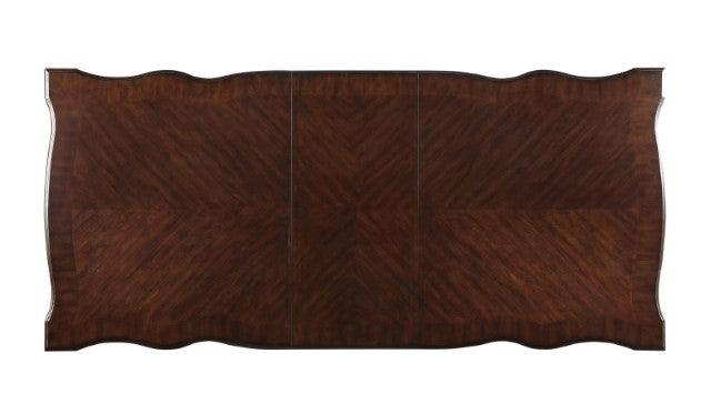 Nouvelle CM3256CH-T Brown Cherry/Espresso Traditional Dining Table By Furniture Of America - sofafair.com