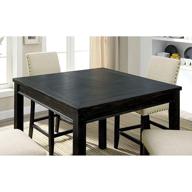 Kristie CM3314PT-5PK Antique Black Rustic 5 Pc. Counter Ht. Table Set By Furniture Of America - sofafair.com