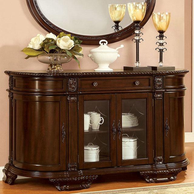 Bellagio CM3319M Brown Cherry Traditional Mirror By Furniture Of America - sofafair.com