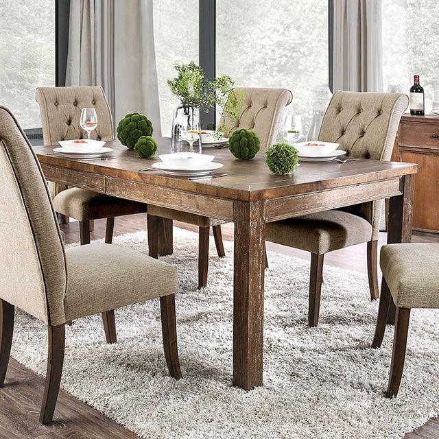Sania CM3324A-T Rustic Oak Rustic Dining Table By Furniture Of America - sofafair.com