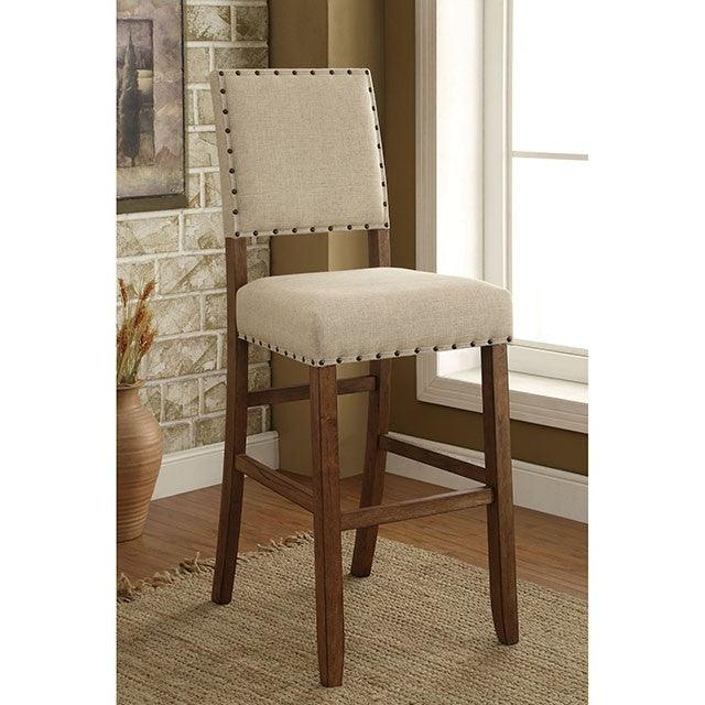 Sania CM3324BC-2PK Rustic Oak Rustic Bar Chair (2/Box) By Furniture Of America - sofafair.com