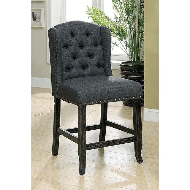 Sania CM3324BK-GY-PCW-2PK Counter Ht. Chair (2/Box) By Furniture Of AmericaBy sofafair.com