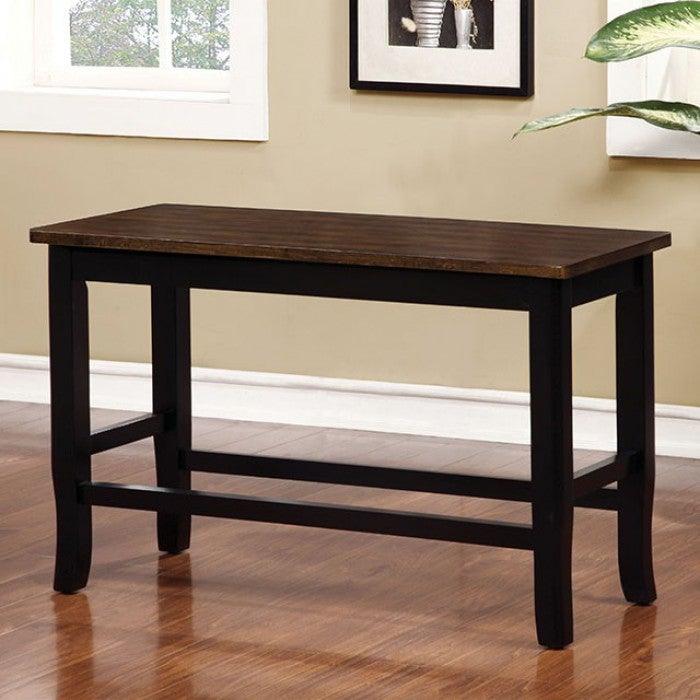 Dover CM3326BC-PBN Black/Cherry Transitional Counter Ht. Bench By furniture of america - sofafair.com