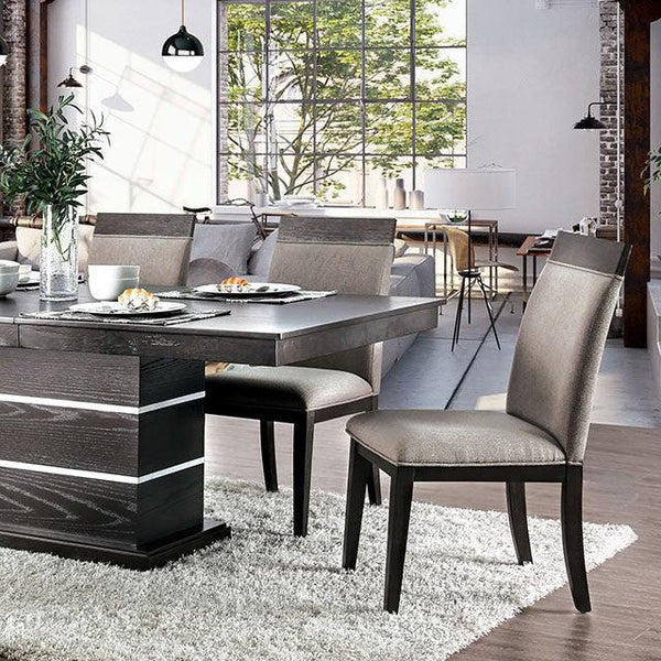 modoc CM3337T Espresso/Beige Contemporary Dining Table By Furniture Of America - sofafair.com