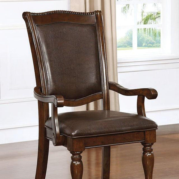 Alpena CM3350AC-2PK Brown Cherry/Espresso Transitional Arm Chair (2/Box) By Furniture Of America - sofafair.com