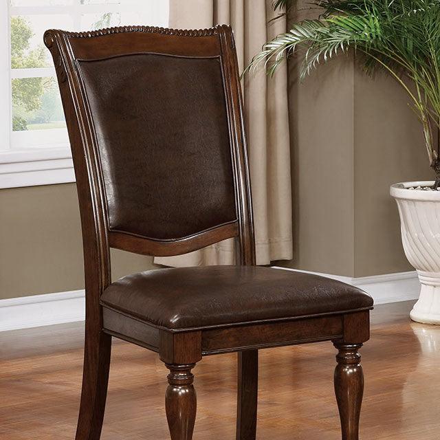 Side Chair (2/Box) by Furniture Of America Alpena CM3350SC-2PK Brown Cherry/Espresso Transitional - sofafair.com