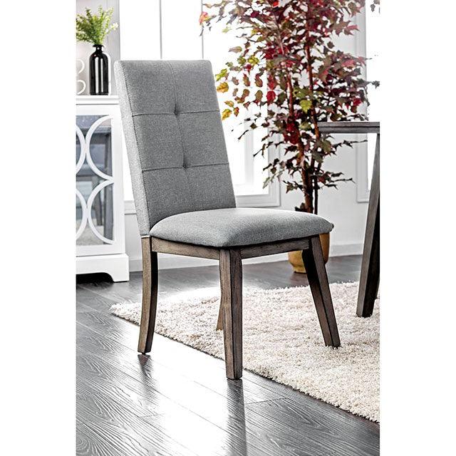 Abelone CM3354GY-SC-2PK Gray/Light Gray Rustic Side Chair (2/Box) By Furniture Of America - sofafair.com