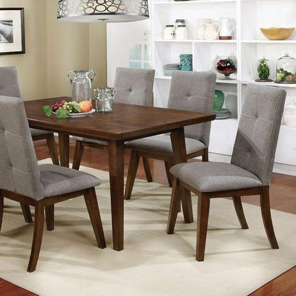 Abelone CM3354T Walnut/Gray Rustic Dining Table By furniture of america - sofafair.com