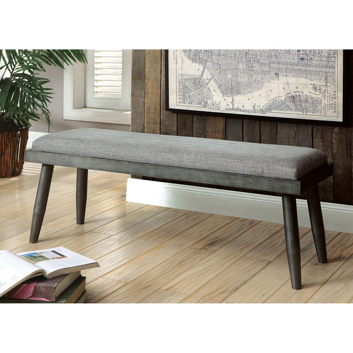 Vilhelm CM3360BN Gray Mid-century Modern Bench By Furniture Of America - sofafair.com