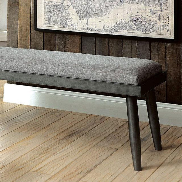 Vilhelm CM3360BN Gray Mid-century Modern Bench By Furniture Of America - sofafair.com
