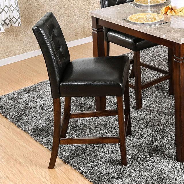 Marstone CM3368PC-2PK Brown Cherry/Black Transitional Counter Ht. Chair (2/Box) By Furniture Of America - sofafair.com