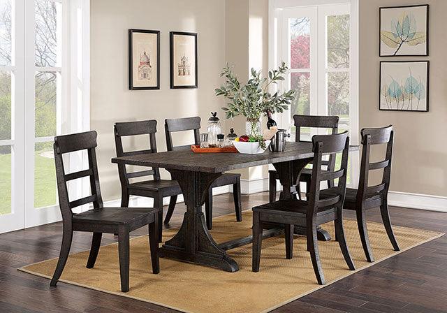 Leonidas CM3389BK-T Antique Black Rustic Dining Table By Furniture Of America - sofafair.com