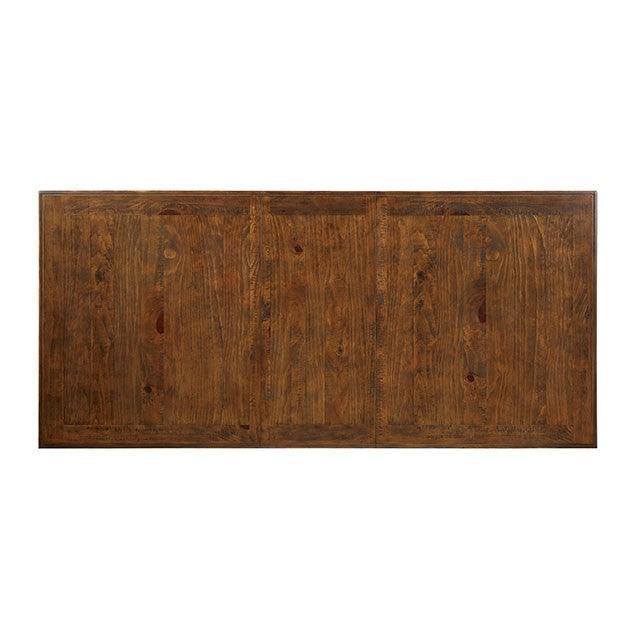 Auletta CM3417T Distressed White/Distressed Dark Oak Rustic Dining Table By Furniture Of America - sofafair.com