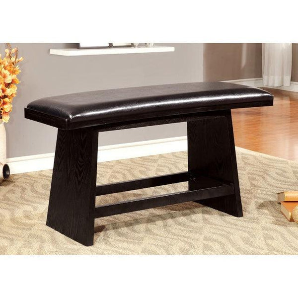 Hurley CM3433PBN Black Contemporary Counter Ht. Bench By Furniture Of America - sofafair.com