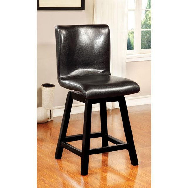 Hurley CM3433PC-2PK Black Contemporary Counter Ht. Chair (2/Box) By Furniture Of America - sofafair.com