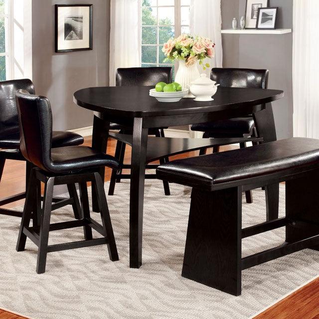 Hurley CM3433PT Black Contemporary Counter Ht. Table By Furniture Of America - sofafair.com