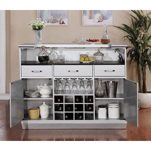 Alena CM3452BT Silver Transitional Bar Table By Furniture Of America - sofafair.com