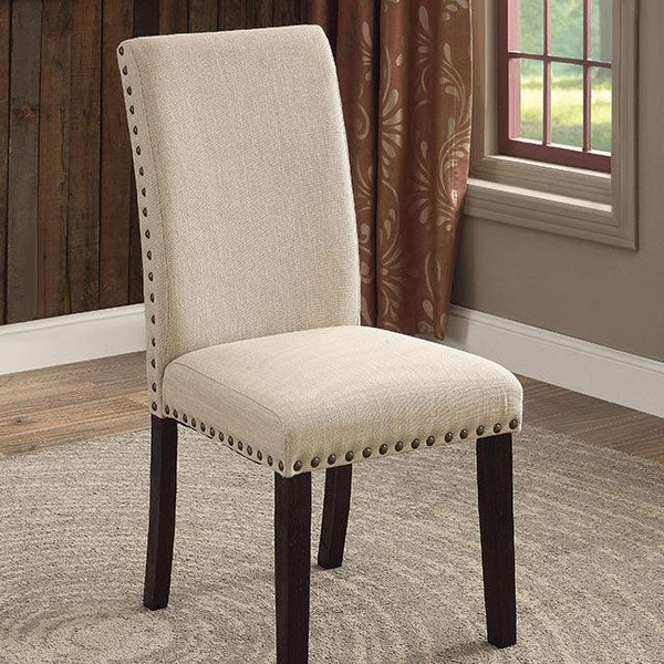 Dodson CM3466SC-2PK Black/Beige Transitional Side Chair (2/Box) By Furniture Of America - sofafair.com