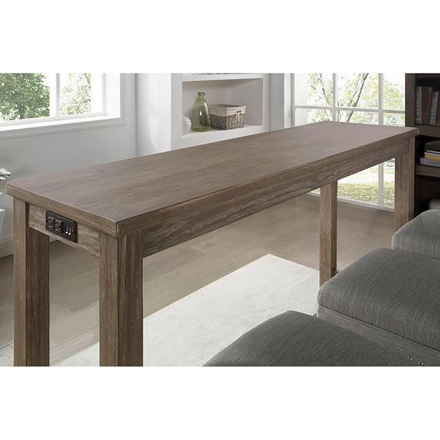 Caerleon CM3474GY-PT-4PK Wire-Brushed Gray/Gray Rustic 4 Pc. Counter Ht. Dining Set By Furniture Of America - sofafair.com