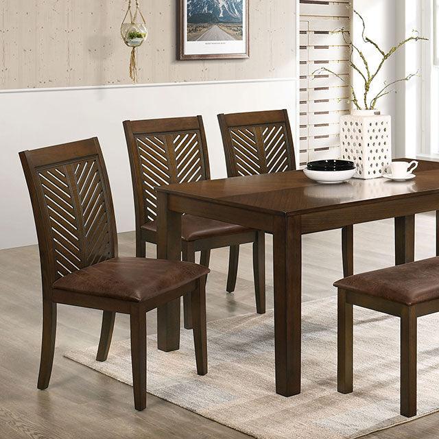 Garnett CM3490T Walnut Transitional Dining Table By Furniture Of America - sofafair.com