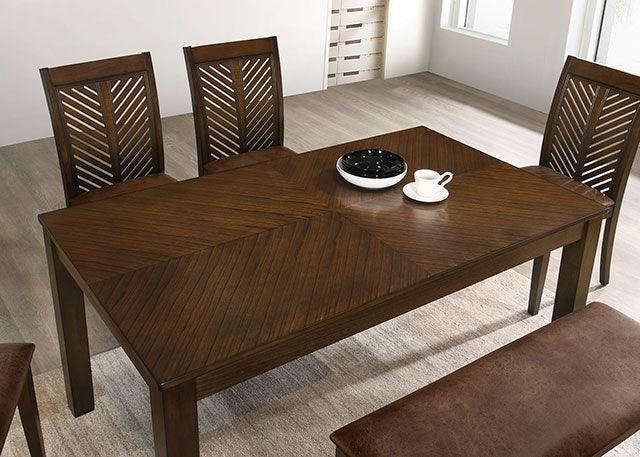 Garnett CM3490T Walnut Transitional Dining Table By Furniture Of America - sofafair.com