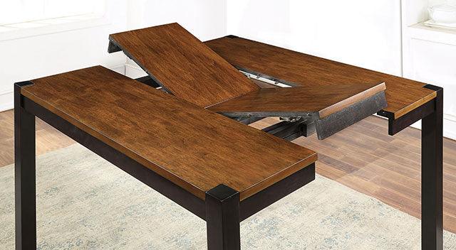 Valdor CM3495PT Dark Oak/Espresso Transitional Counter Ht. Table By Furniture Of America - sofafair.com