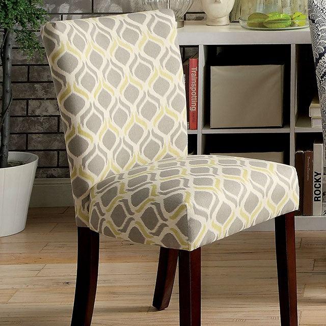 Prue CM3507Y-SC-2PK Yellow/Gray Contemporary Accent Chair (2/Box) By Furniture Of America - sofafair.com