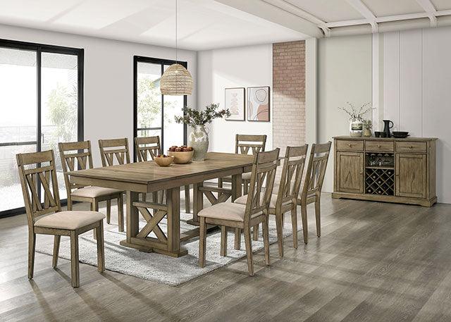 Templemore CM3514BR-T Light Brown Rustic Dining Table By Furniture Of America - sofafair.com