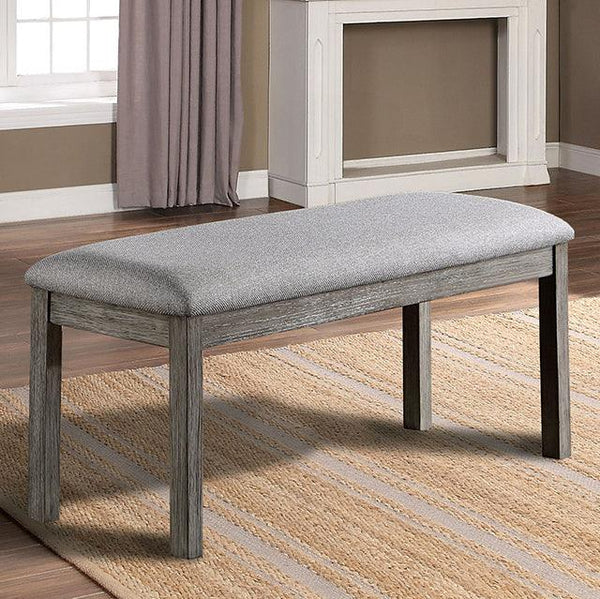 Laquila CM3542GY-BN Gray Rustic Bench By Furniture Of America - sofafair.com